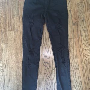 Black ripped jeans